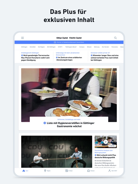 GT/ET - News und Podcast iPad screenshot 10 - News app