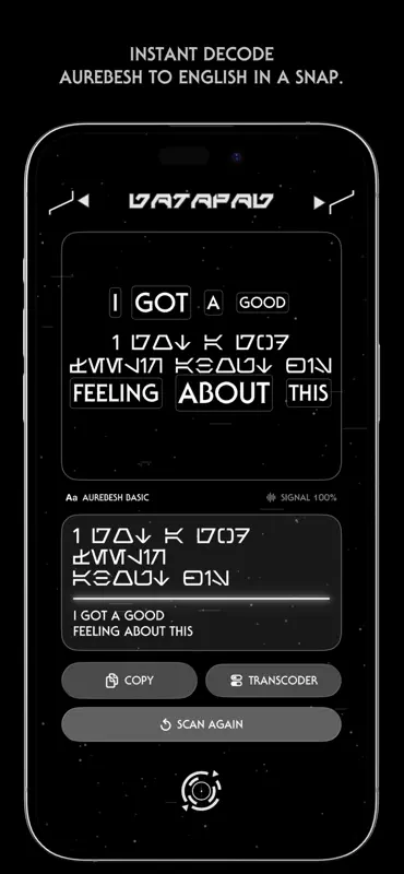 Datapad | Aurebesh Translator screenshot 8 of 10