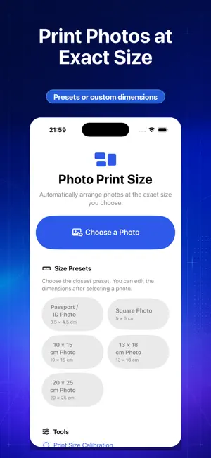 Photo Print Size: Auto Layout screenshot 1