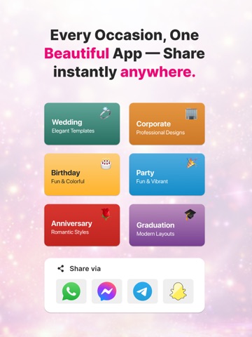 AI Invitation & Greeting Cards iPad screenshot