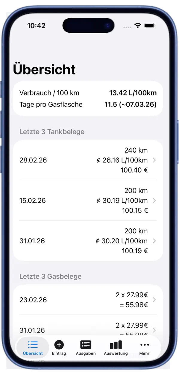 Screenshot #2 pour Vanity Expense Logbook