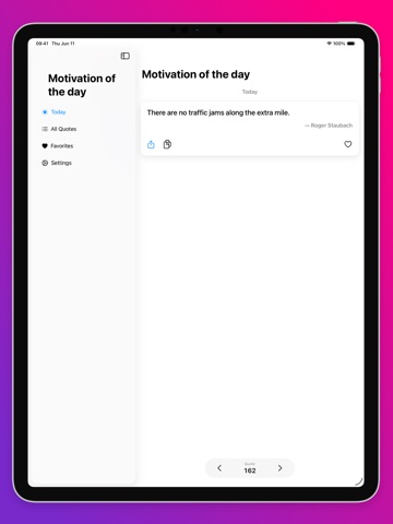Motivation of the day iPad screenshot