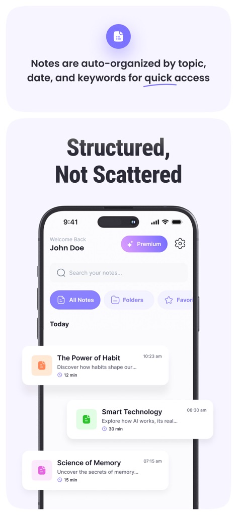 AI Meeting Note Taker - NoteAI - Productivity App | MWM