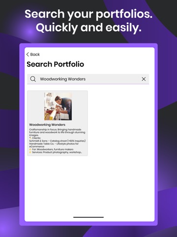 TYRIOS portfolio iPad screenshot