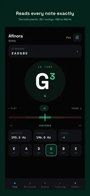 Afinora: Tuner & Training screenshot 1