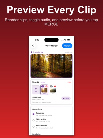 Video Merger & Joiner iPad screenshot
