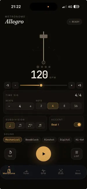 Tempi - Metronome and Tuner screenshot 1