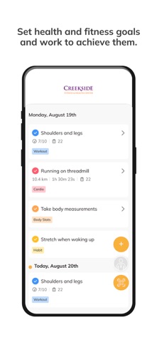 Creekside Fitness iPhone screenshot