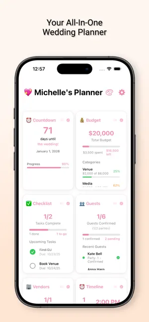 Weddy Wedding Planner screenshot 1
