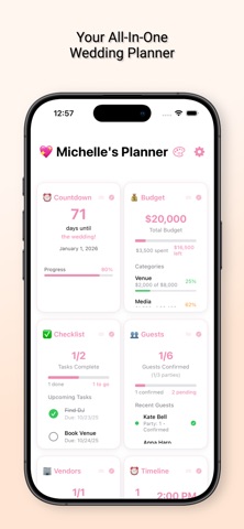 Weddy Wedding Planner Screenshot 1 of 5