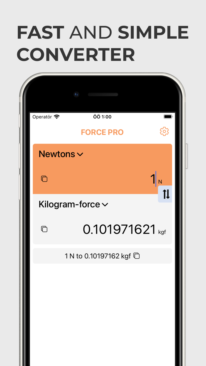Force Converter Kgf N