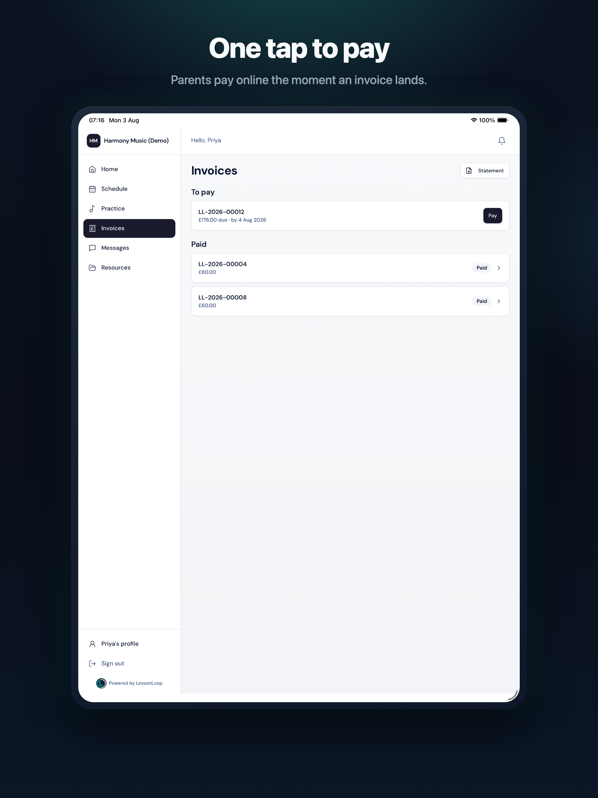 LessonLoop screenshot 14