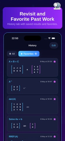 Matrix Calculator: Learn Solve screenshot