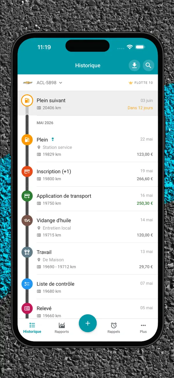 Screenshot #1 pour Drivvo - Gestion des véhicules