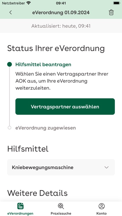 AOK BY eVerordnung Hilfsmittel screenshot-4