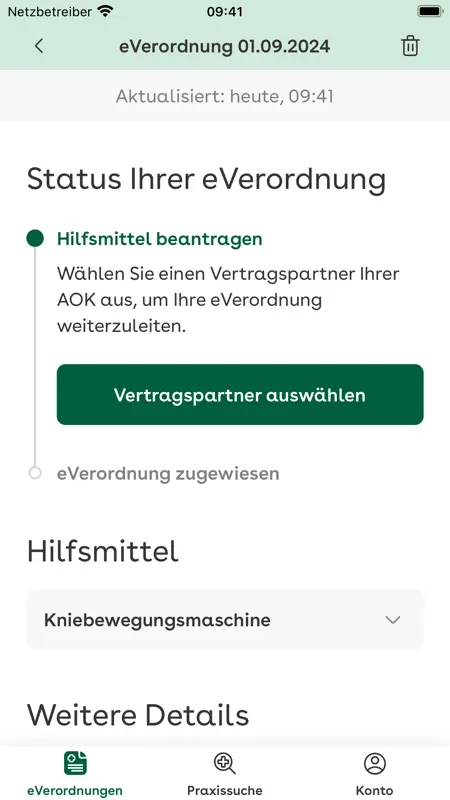 AOK BY eVerordnung Hilfsmittel screenshot 5 of 5