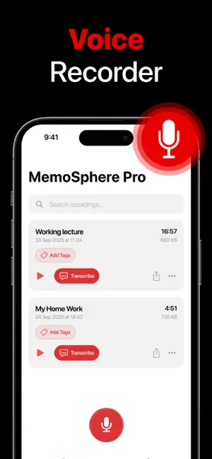 Voice Memos - Recording app screenshot 1