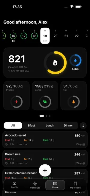 Trackel: Nutrition & Fitness screenshot 1