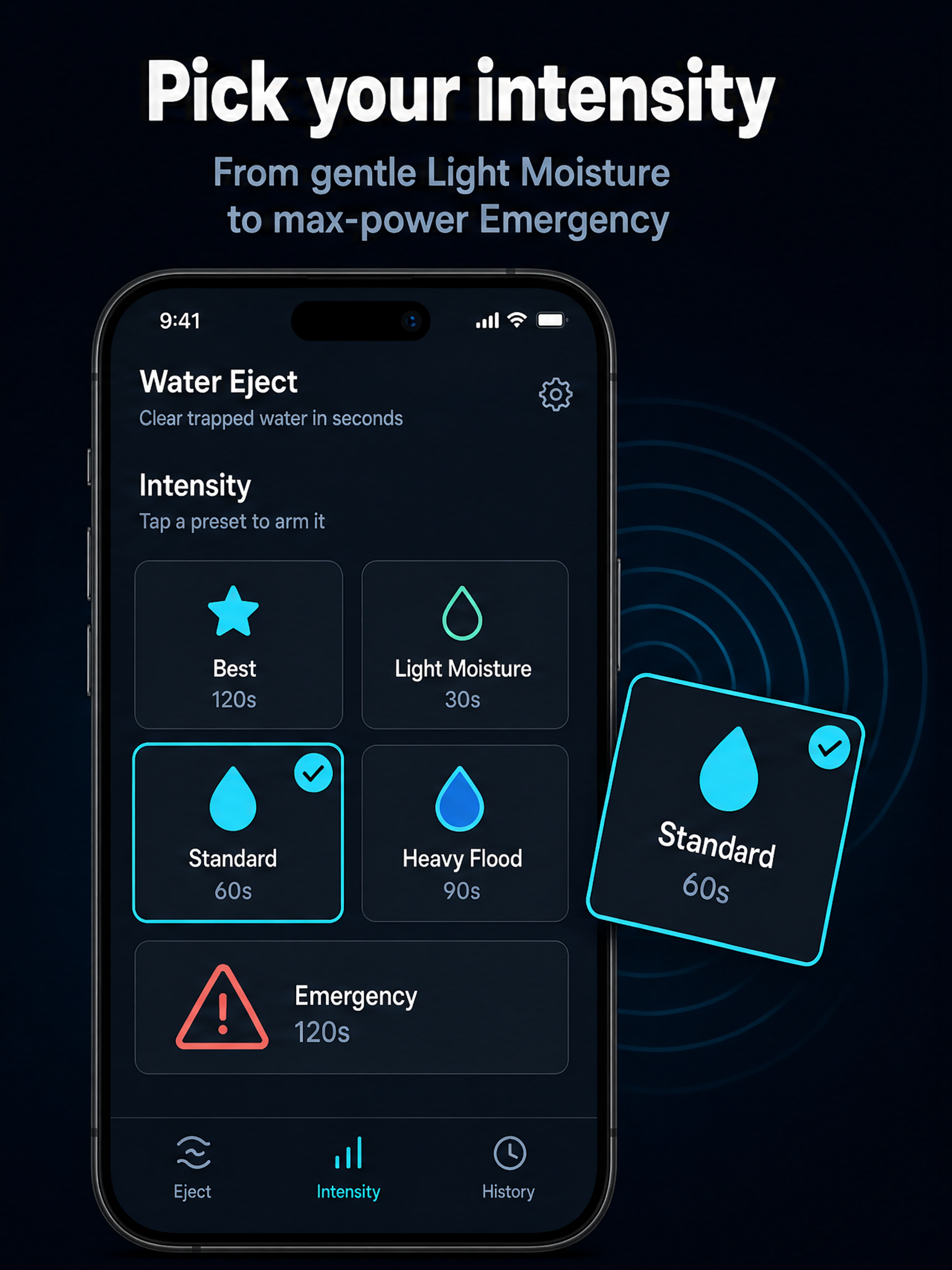 Water eject : clear speakers