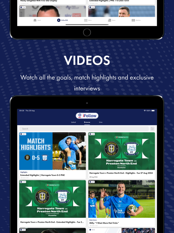 Preston North End FC iPad screenshot 4 - Sports app