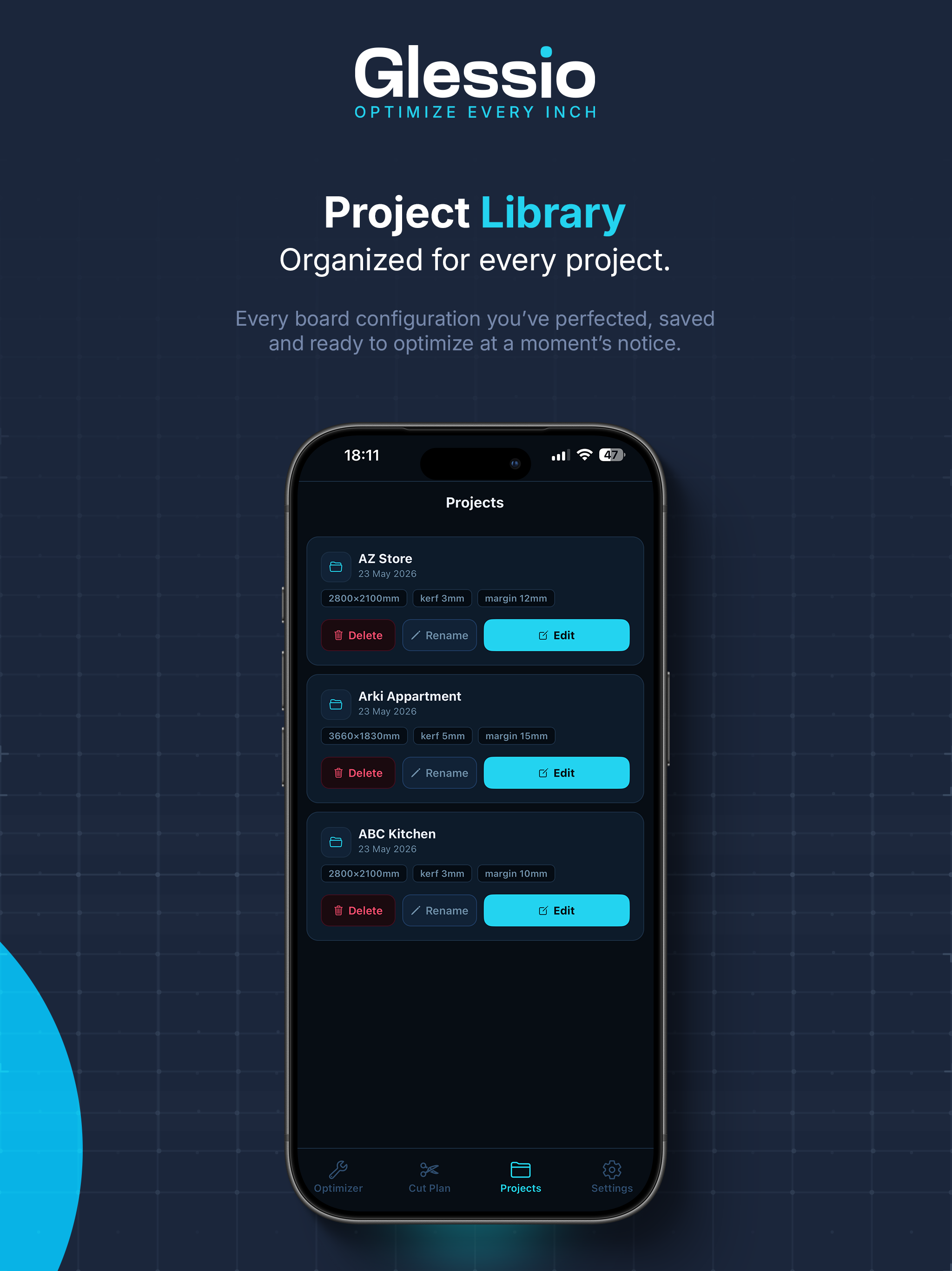Glessio: Cut List Optimizer