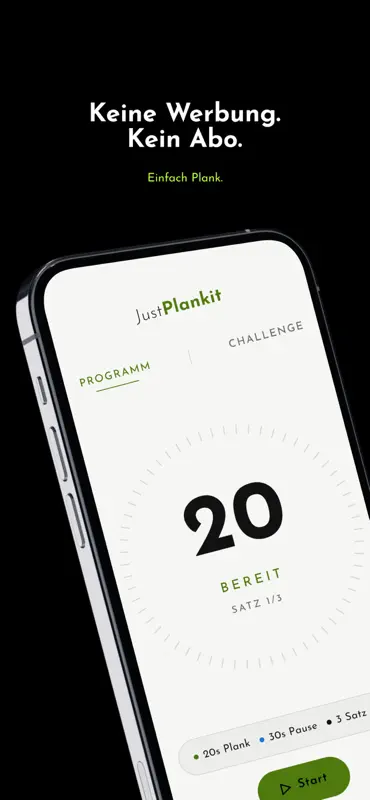 JustPlankit — Plank-Timer screenshot 1 of 6