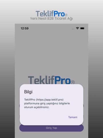TeklifPro iPad screenshot