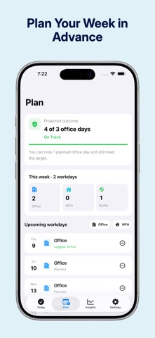 OfficeComply: RTO Tracker iPhone screenshot