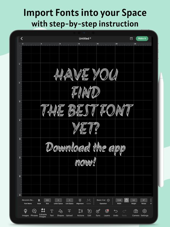 Font Space for Cut Machines iPad screenshot 5 - Graphics & Design app
