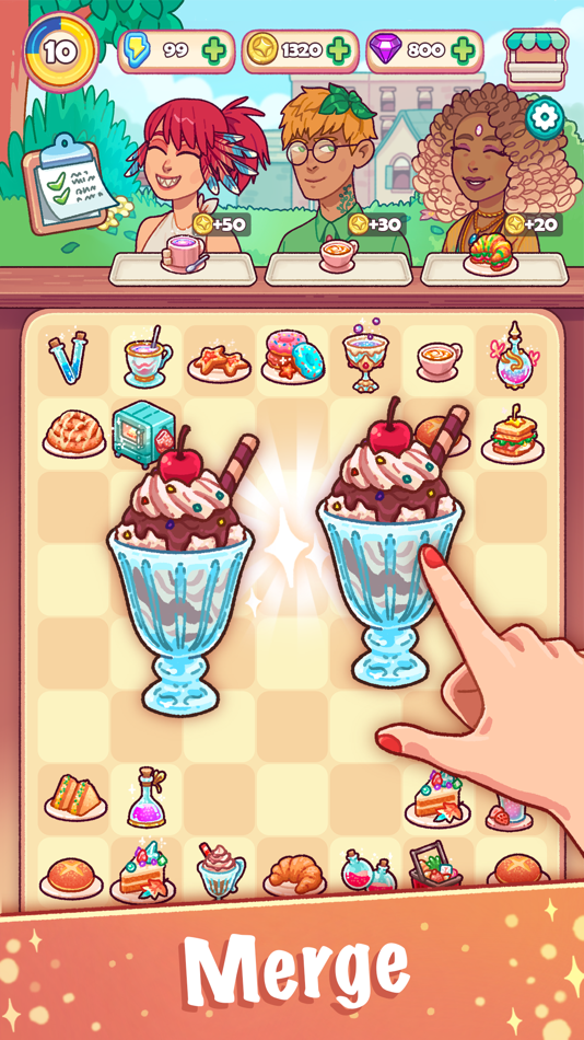 #4. Starbrew Cafe: Mystical Merge (iOS) Bởi: Extra Dimension Games Inc.