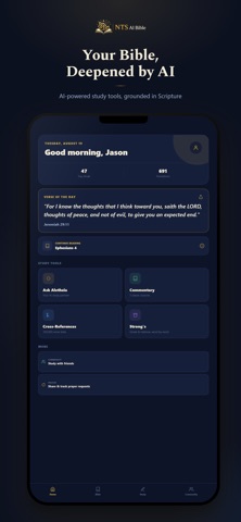 NTS AI Bible iPhone screenshot