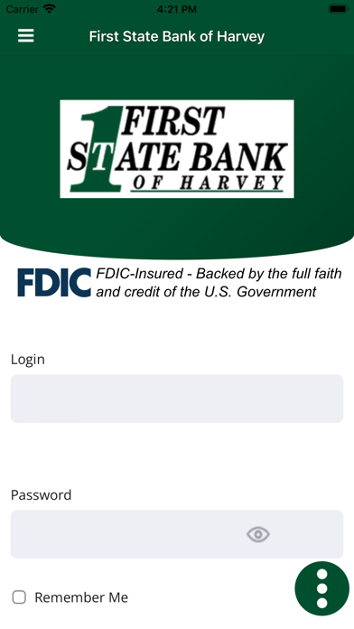 First State Bank of Harvey Screenshot