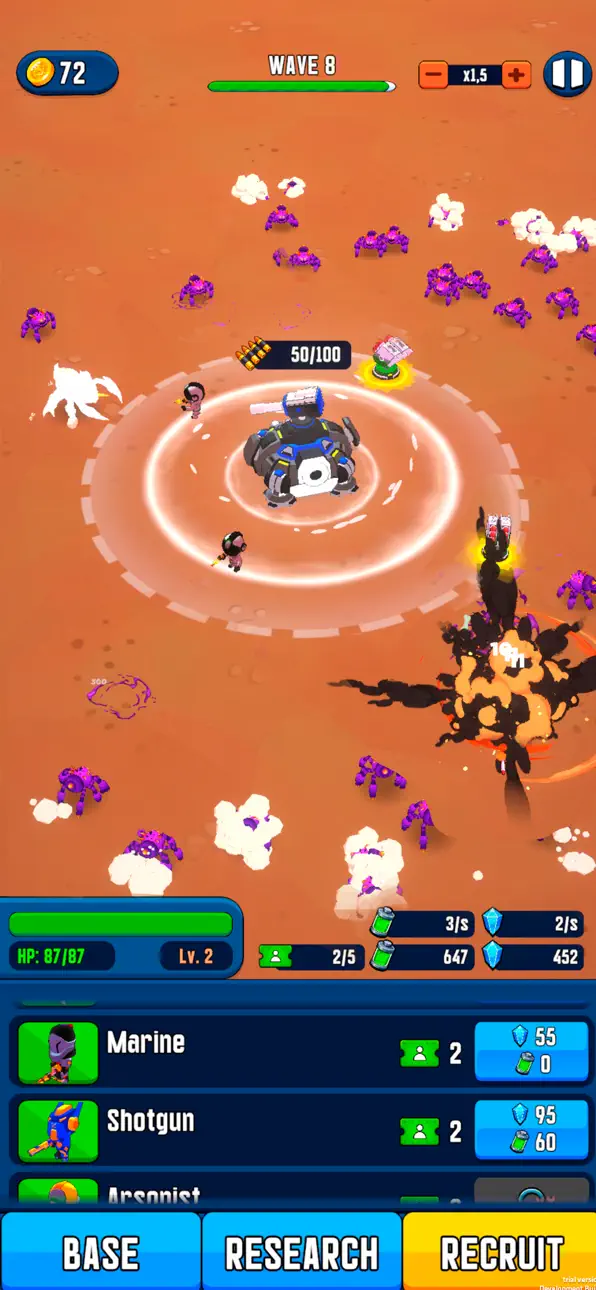 Space Base Idle Tower Defense iOS Mod IPA screenshot 2 - iOS game interface