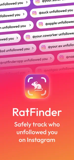 RatFinder - Unfollow Tracker screenshot 1