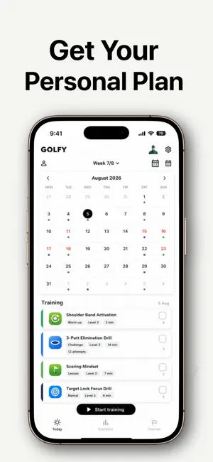 AI Golf Training & Plan: Golfy screenshot 2