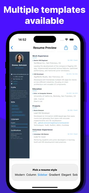 Resume Maker Create & Export screenshot 4