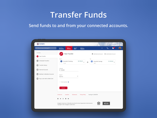 Navigator Credit Union iPad screenshot 5 - Finance app