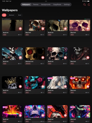 Skull Wallpapers 4K HD iPad screenshot
