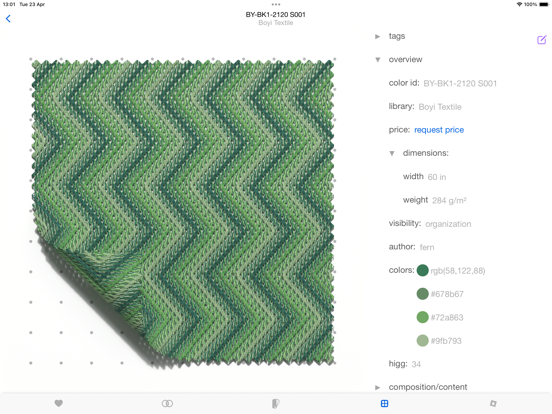 swatchbook iPad screenshot 4 - Productivity app