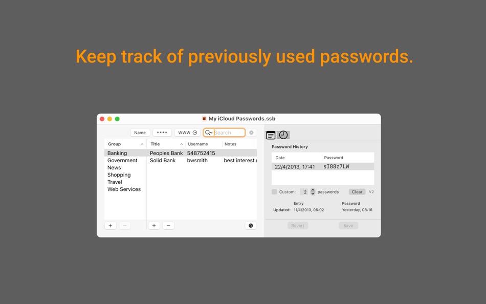 #7. SamuraiSafe: Password Manager (macOS) 由: Michael Rourke