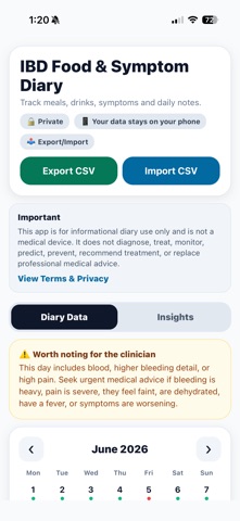 IBD Symptom Logger Screenshot 1 of 10