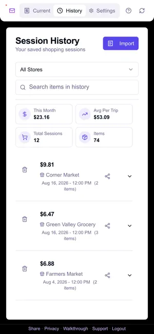 Shelf to Cart screenshot 3
