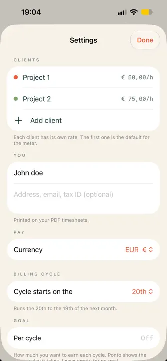 Ponto Zen: Hours & Pay screenshot 4
