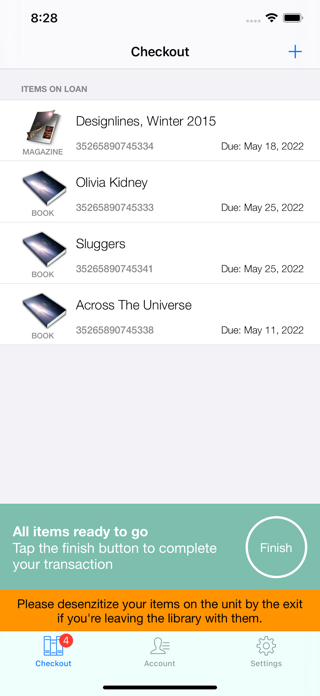 UConn Library Self-Checkout Screenshot 3 of 6
