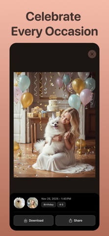 Pawtrait: Pet Portrait AI iPhone screenshot