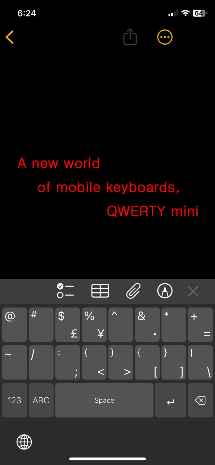 QWERTY mini Wide for English