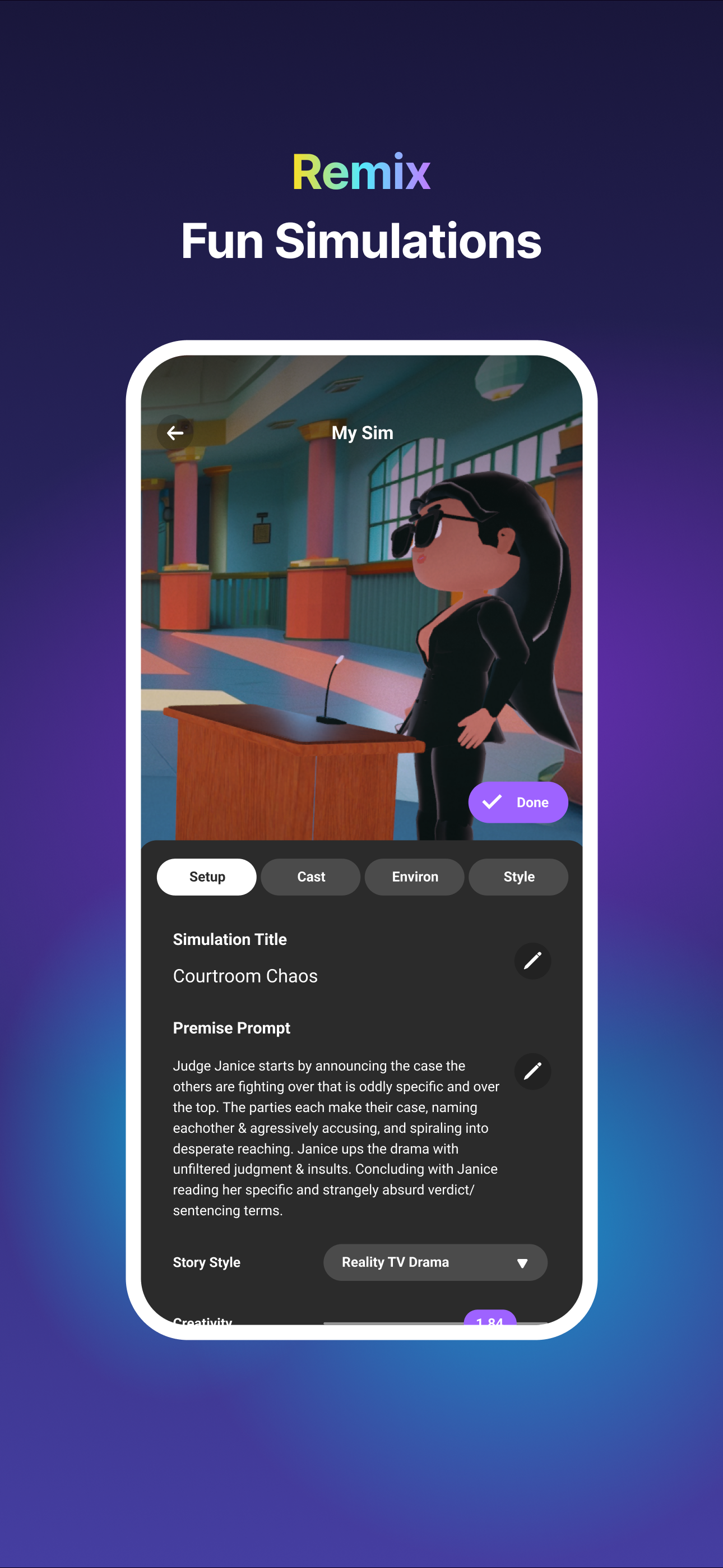 Simia AI: Avatar Story Studio