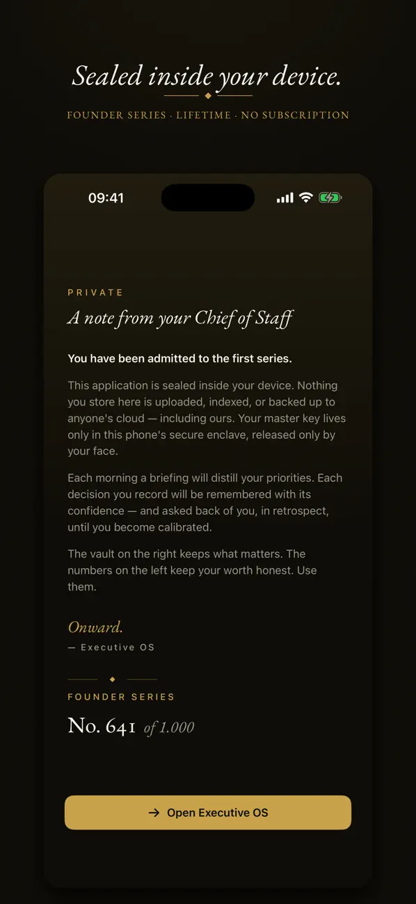 Executive OS screenshot