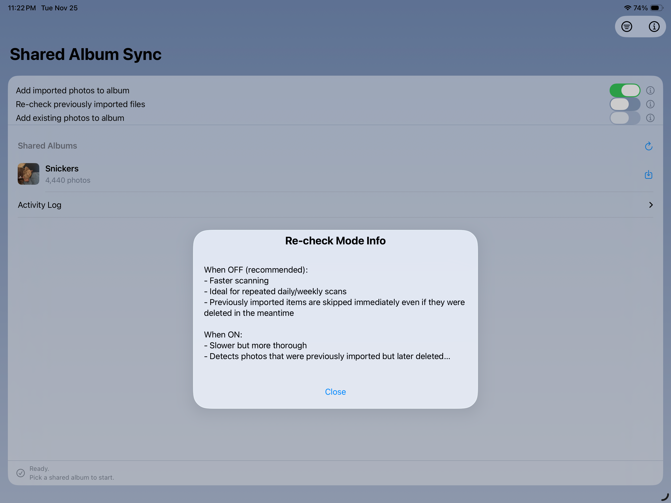 PhotoGraph Shared Album Sync screenshot 7