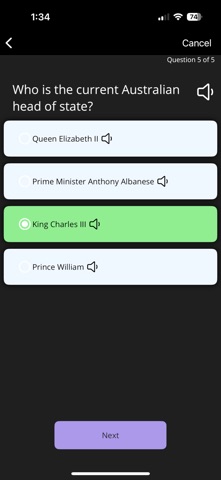 Aussie Citizenship Quiz Screenshot 4 of 6